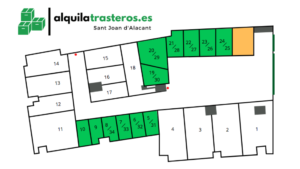 Plano trasteros Sant Joan d'Alacant